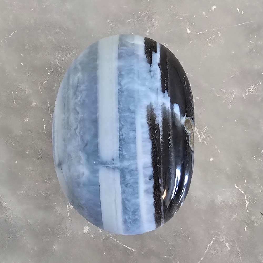 Blue Opal Worry Stone - Serenity + Emotional Clarity